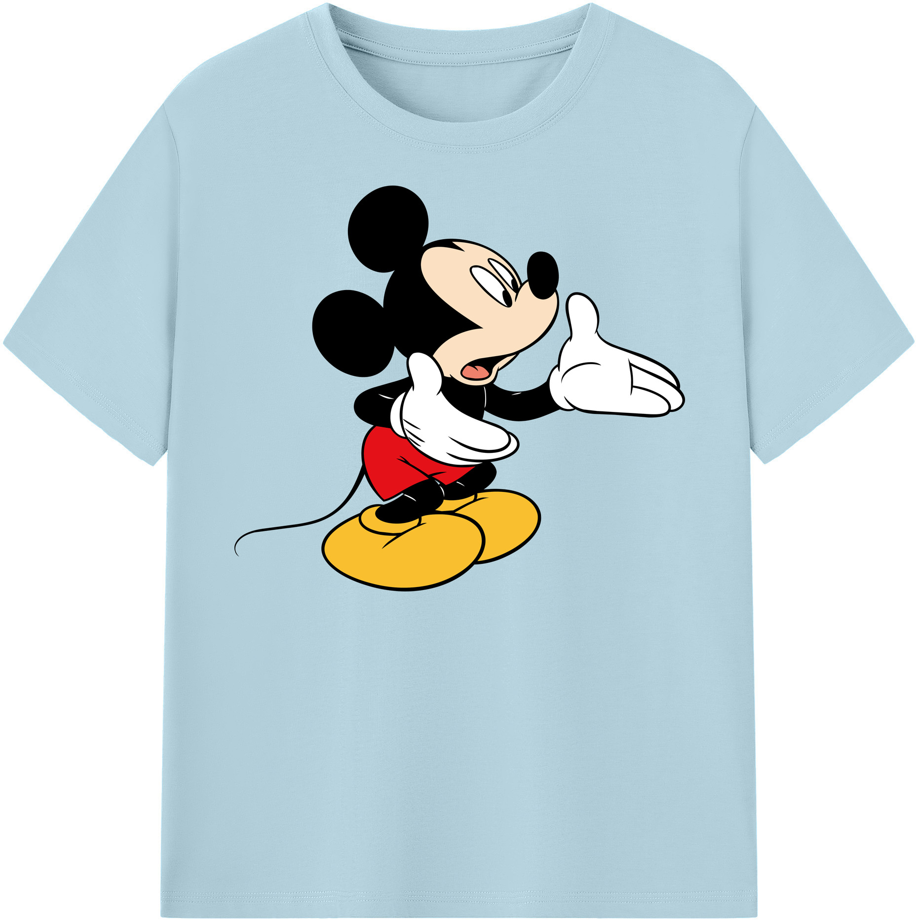 （画像用） ミッキーマウス Mickey Mouse 綿100％半袖Tシャツ（フロントプリント）